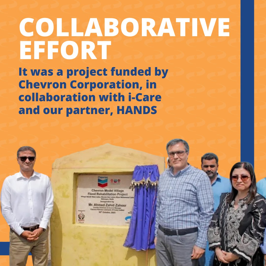icare_pakistan's tweet photo. We're thrilled to announce our collaboration with HANDS &amp; Chevron Corp in rebuilding 188 homes after the June 2022 floods. The project was further enhanced by solar kits for electricity. Join us in making a difference:https://t.co/qyncWw9s49 #iCarePartnership #CommunityImpact https://t.co/cFEx1uMeRc