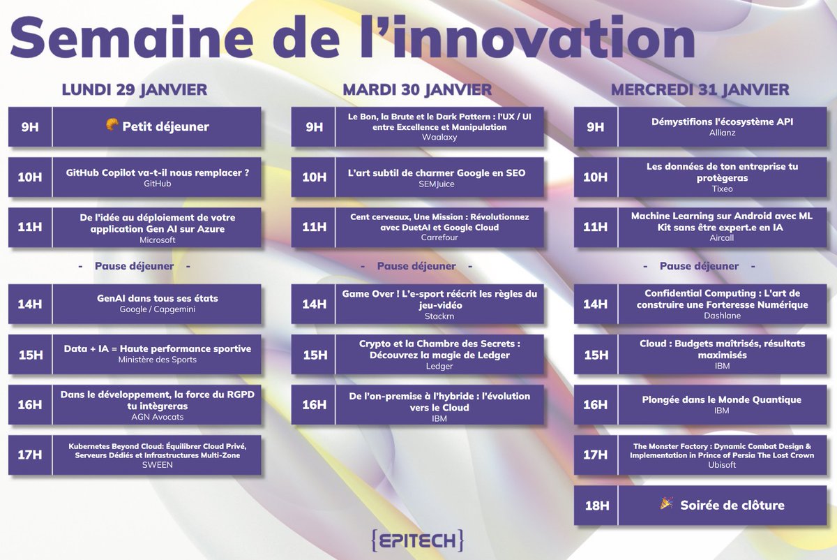 Rencontre des étudiants d'<a href="/Epitech/">Epitech</a> Montpellier pour partager les bonnes pratiques #SEO lors de la Semaine de l'Innovation.
Une immersion dans le monde du référencement pour découvrir les bonnes pratiques en matière de code afin pour plaire à <a href="/Google/">Google</a> !
#EpitechInnovation🚀📚