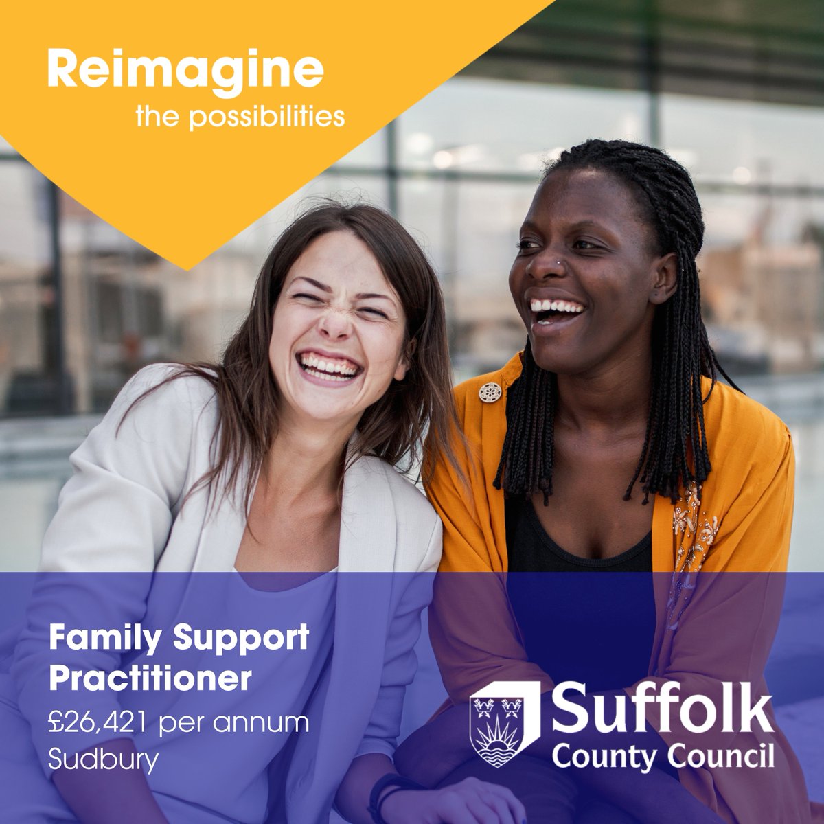 Family Support Practitioner
Suffolk County Council – Uplands Offices, Sudbury CO10 1NF - Community based

For more information and to apply for this job, please visit: suffolkjobsdirect.org/#en/sites/CX_1…

#SudburyJobs #suffolkjobs #suffolkjobsdirect
@JCPInSuffolk