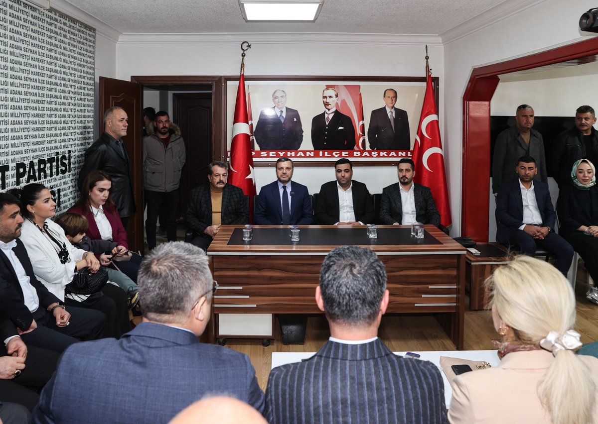 fmkocaispir's tweet photo. MHP Seyhan İlçe Başkanımız Hamit Çetin ve kıymetli teşkilat üyelerimize ziyarette bulunduk. 
Adana’mızı hizmetle, icraatla, gönül belediyeciliğiyle buluşturmak için çalışmalarımızı sürdürüyoruz. https://t.co/DSSf4wHsuD