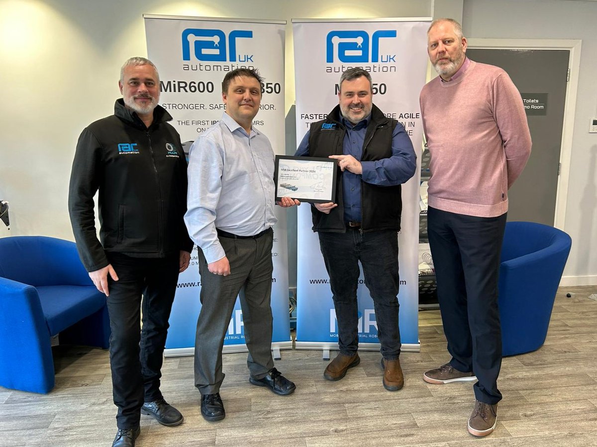 Thank you to Adrian Howe from Mobile Industrial Robots for stopping by the RARUK Automation HQ & presenting us with our MiR Excellent Partner certificate for 2024.🏆

#MiR #AMRs #ExcellentPartner #Automation #AutomationSolutions #UKManufacturing