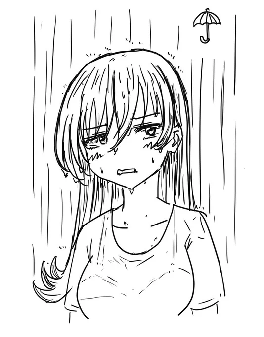 家出た瞬間豪雨で前髪終わったっち。
