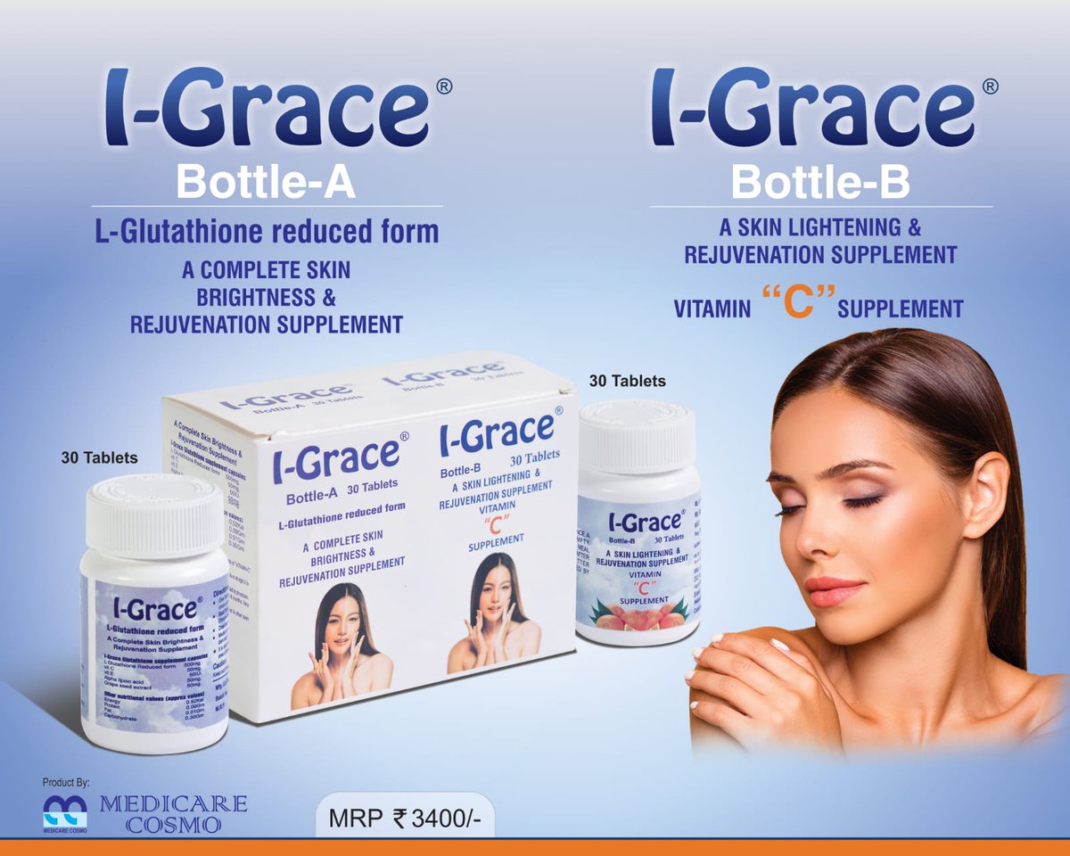 ManbahalL's tweet photo. I-GRACE KIT ~ SKIN LIGHTENING
Stay healthy stay happy stay blessed🌹
I-Grace Tablets are formulated for brightening (whole body skin lightening) &amp; de-pigmentation for all types of skin. It lightens &amp; brightens the skin tone and gives miraculous results on pigmented skin. https://t.co/rMvcavn7Y7