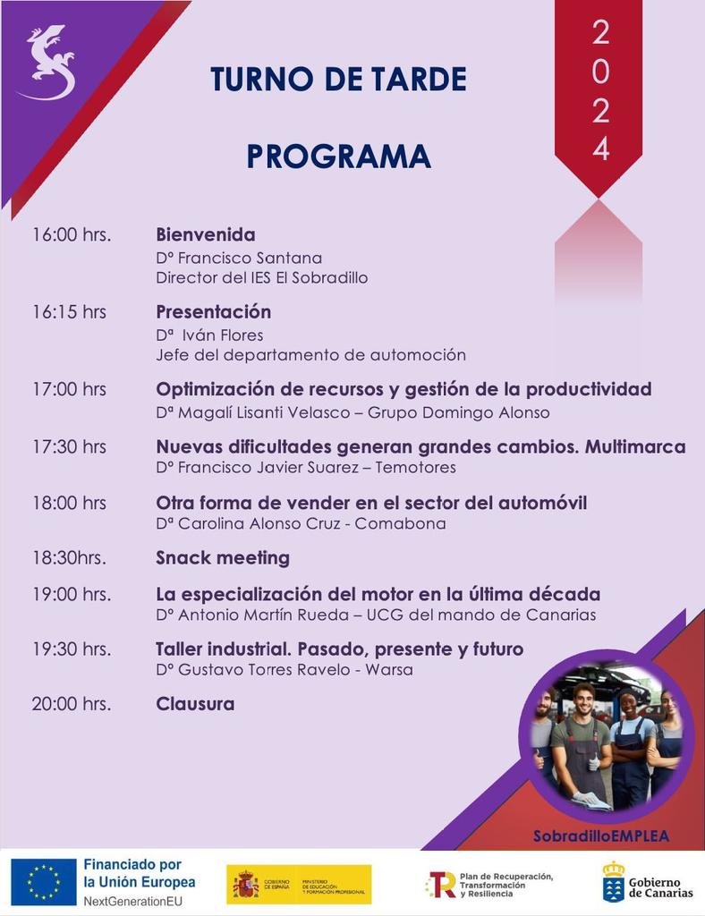 Comienza una semana importante para el departamento de Transporte y Mantenimiento de Vehículos. 
I Jornadas Profesionales en las que los ponentes se darán cita en nuestro instituto para dar su punto de vista sobre temas de actualidad y aportar su experiencia a nuestro alumnado.