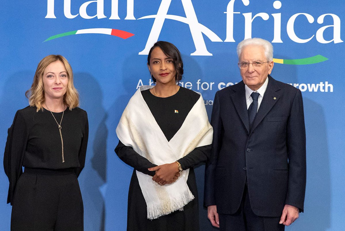 diplomatieMg's tweet photo. « Italie-Afrique : Un pont pour une croissance commune ». Tel le thème du sommet Italie-Afrique auquel une délégation conduite par la Ministre @rafaravavitafi1 assiste actuellement dans la capitale italienne,  Rome.
#coopération https://t.co/6ClGfYG3PZ