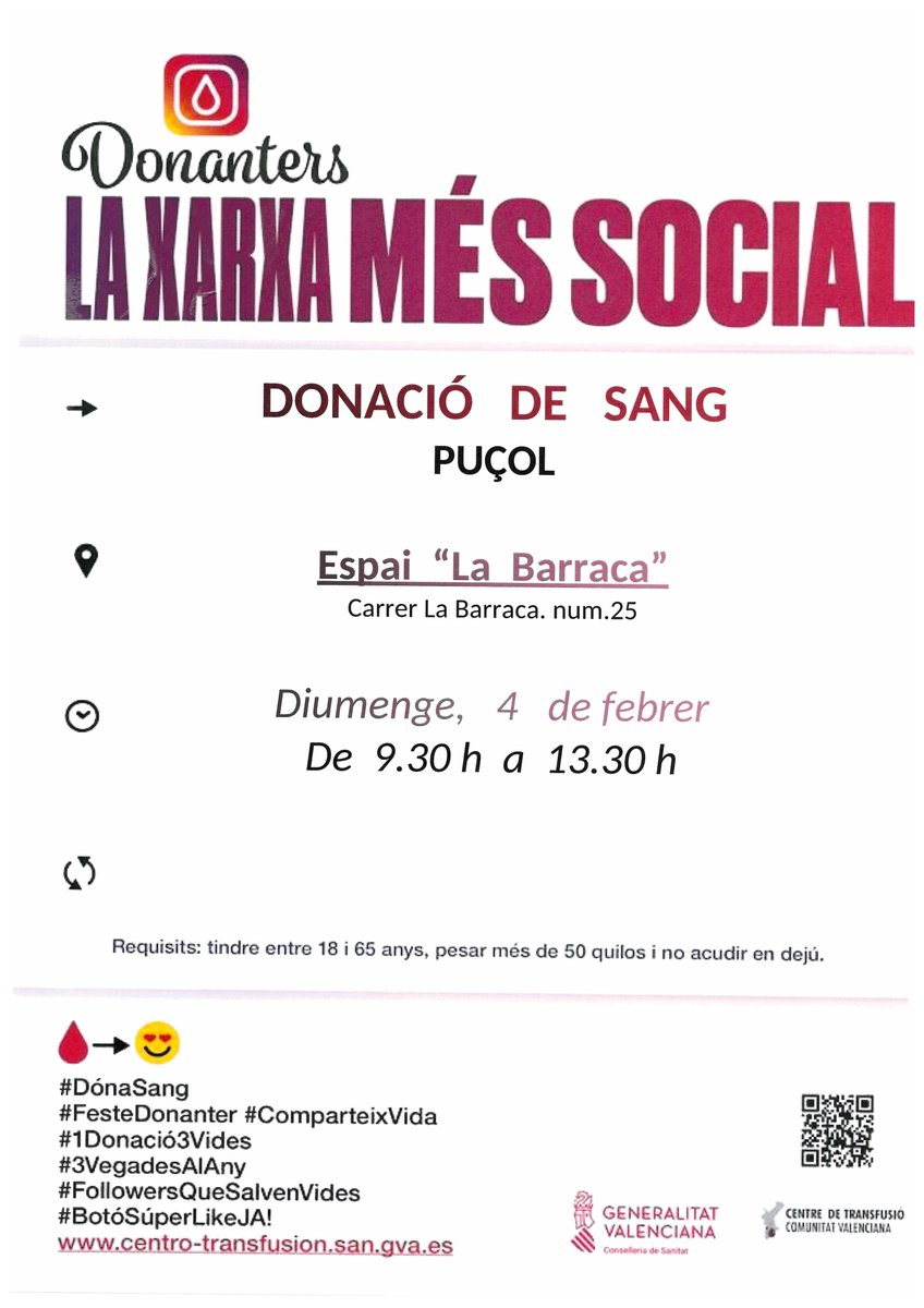 CliCanLi's tweet photo. Només has de vindre al punt de #DonarSang xq allí estarà el personal del CTCV per a fer un moment fàcil i agradable #donaVida #Només20minuts #Salva3Vides https://t.co/jsiZ3HTBqc