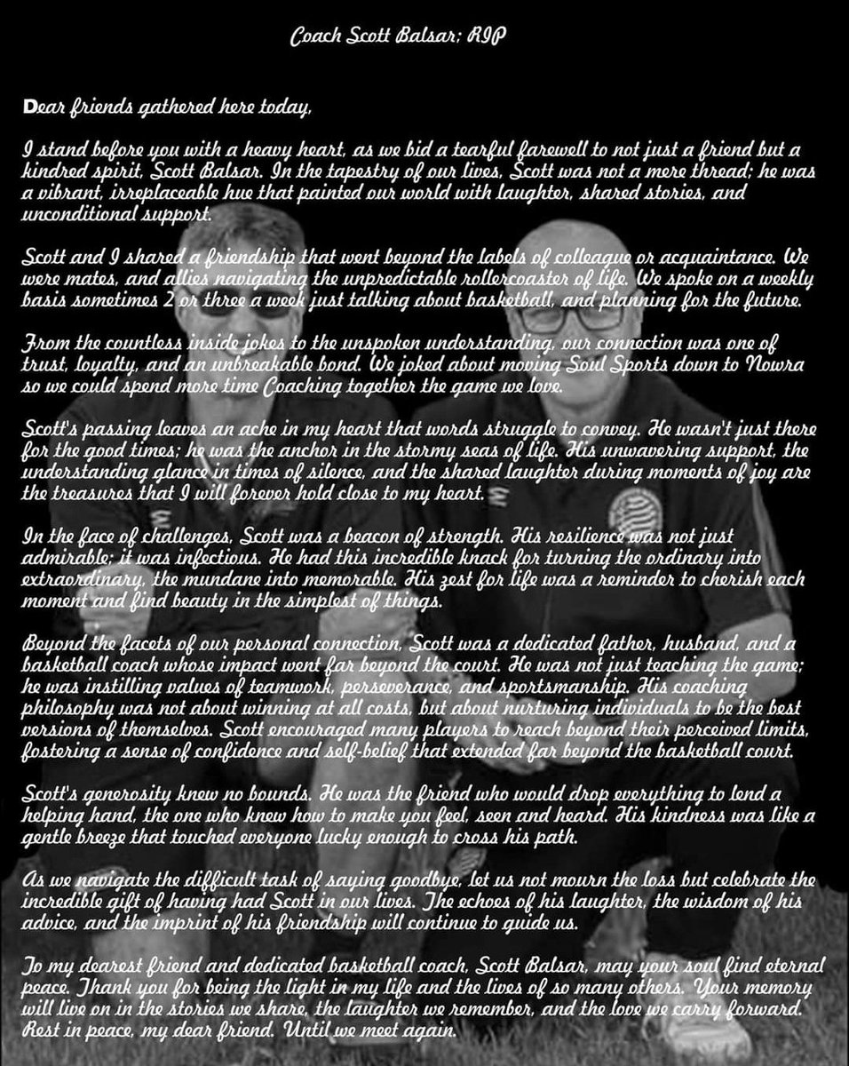 CoachSardi's tweet photo. RIP my dear friend https://t.co/hK5y3TdclO