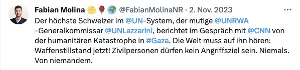 Jürg Halter (@halterjuerg) on Twitter photo Frage an <a href="/FabianMolinaNR/">Fabian Molina ✊🌹🌍</a>, den prominentesten Unterstützer des von islamistischen Hamas-Anhängern durchsetzten (und by the way nur zu 4% von den heuchlerischen arabischen Staaten finanzierten) #UNRWA: Wie schaffen Sie es, sich noch immer ohne Scham im Spiegel anzuschauen? Frage an <a href="/FabianMolinaNR/">Fabian Molina ✊🌹🌍</a>, den prominentesten Unterstützer des von islamistischen Hamas-Anhängern durchsetzten (und by the way nur zu 4% von den heuchlerischen arabischen Staaten finanzierten) #UNRWA: Wie schaffen Sie es, sich noch immer ohne Scham im Spiegel anzuschauen?