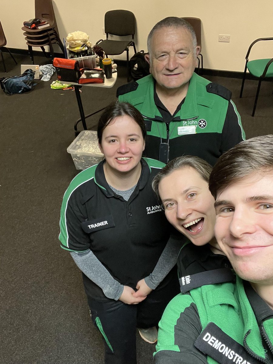 That's a wrap! Thank you to this amazing training team (and Derek, not pictured) for teaching the last First Aider course in Devon. We look forward to supporting learners with the new programme soon! 
<a href="/stjohnambulance/">St John Ambulance England</a> @SJAIntTraining #firstaid #mysjaday