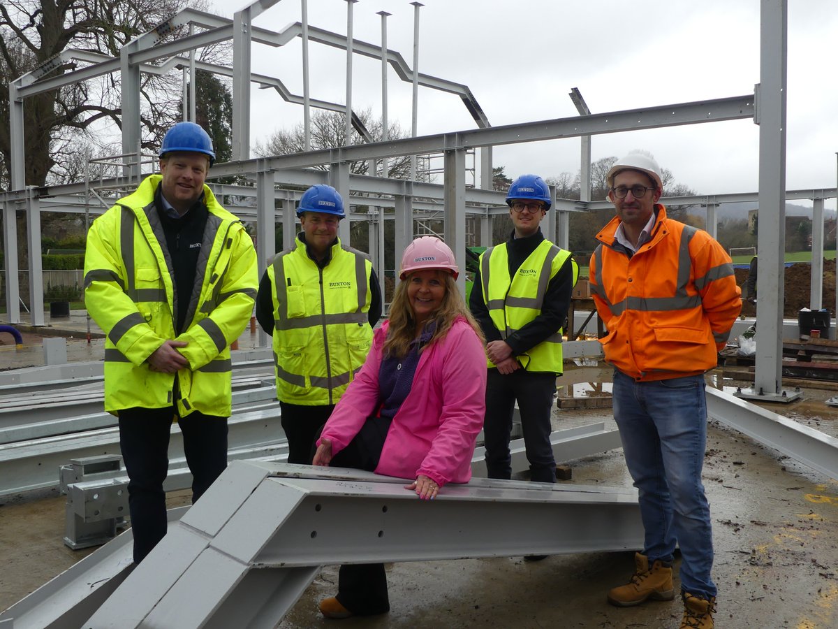 🚀 Big day at Master Park, Oxted with Buxton Building Contractors! We celebrated our progress with a Steel Signing ceremony 🖊️✨. Team, client, & architect signatures are now part of a beam in the upcoming multi-use Hub: Café, public toilets, community rooms for classes, & more.