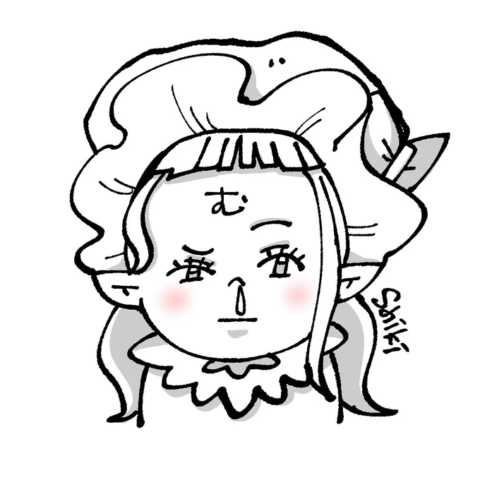 とりあえずおふたりの前髪切ったのとオレの絵がぶっ刺さってる人の絵描きました 