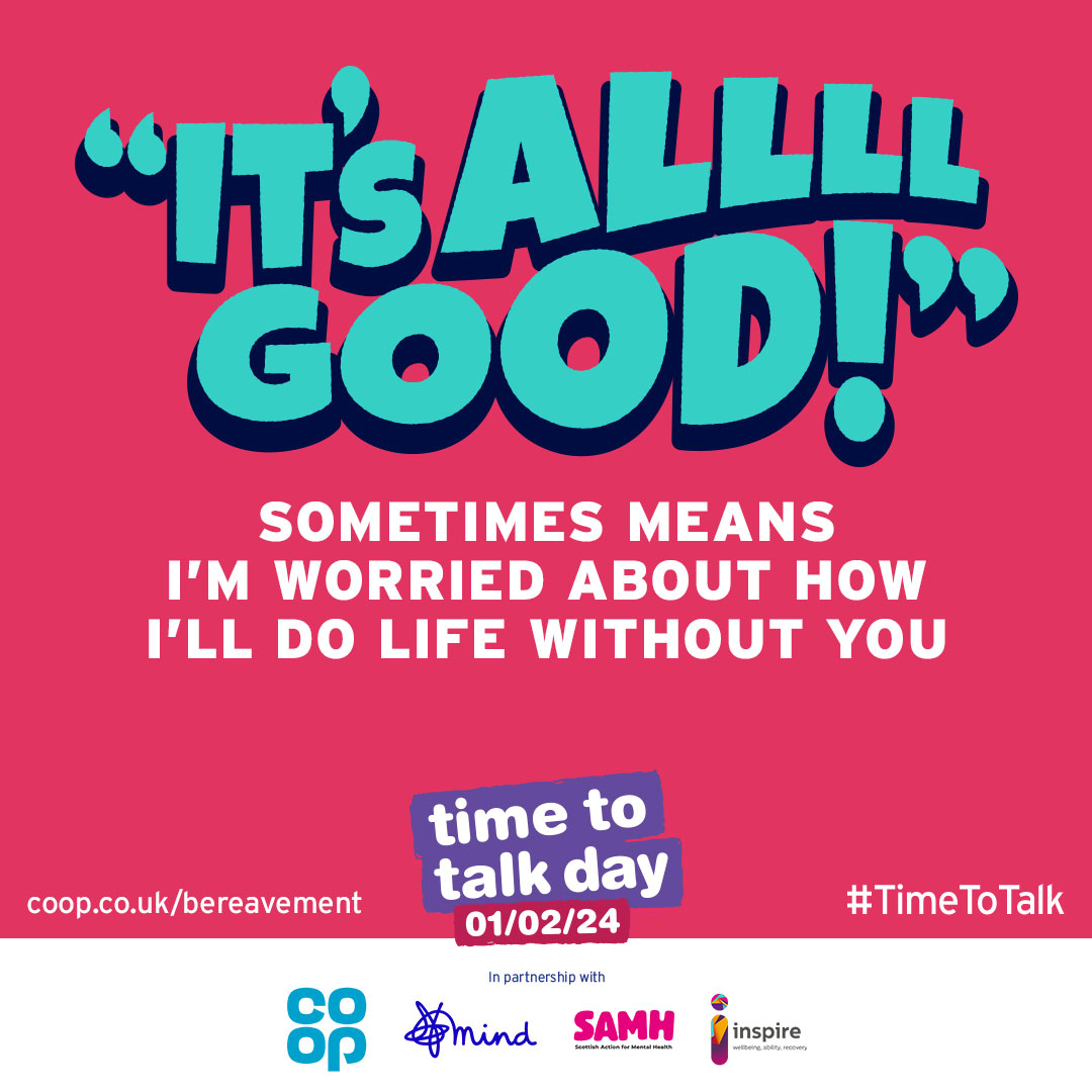 It’s hard to talk about how we really feel when we’re grieving. That's why we are supporting #TimeToTalk Day on February 1st. Join the conversation about mental health here 👉 coop.co.uk/timetotalkday

<a href="/MindCharity/">Mind</a> <a href="/Rethink_/">Rethink Mental Illness</a>