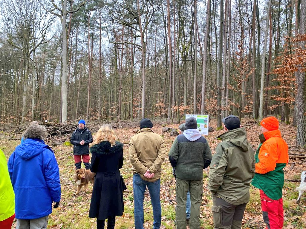 In the framework of our #LifeSPAN project we hosted a great technical workshop for #forest practitioners last week. 🌳

Talks on biodiversity-oriented silvicultural practices🍄🐞🌳, a Marteloscope 🧮 and the inauguration of our new #naturetrail in the @Uni_WUE forest included!