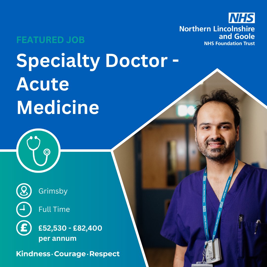 An excellent opportunity has arisen to join a team of decision makers to support the Acute Medicine department at Northern Lincolnshire and Goole NHS Foundation Trust (NLaG) as a Specialty Doctor with an interest in Acute Medicine. sbee.link/7ex4u6nw9k