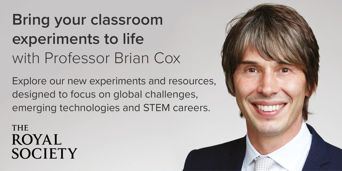 We are very happy to have teamed up with @ProfBrianCox to bring you a new series of #BrianCoxSchoolExperiments videos! These resources, aimed at students aged 11-14, span topics at the forefront of global scientific research. Take a look:  royalsociety.org/news/2024/01/b…
