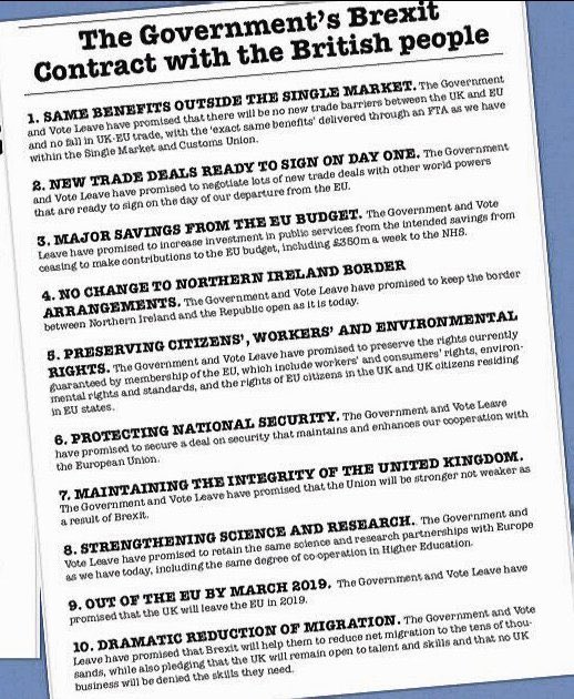 @13sarahmurphy Is this an example of a culture war the Tories and Right keep claiming they don't create.

If in doubt call people who have real concerns 'the blob' and spew out another load of lies

Reminder of what VoteLeave & GOV promised - Daniel Hannan being a Member of course