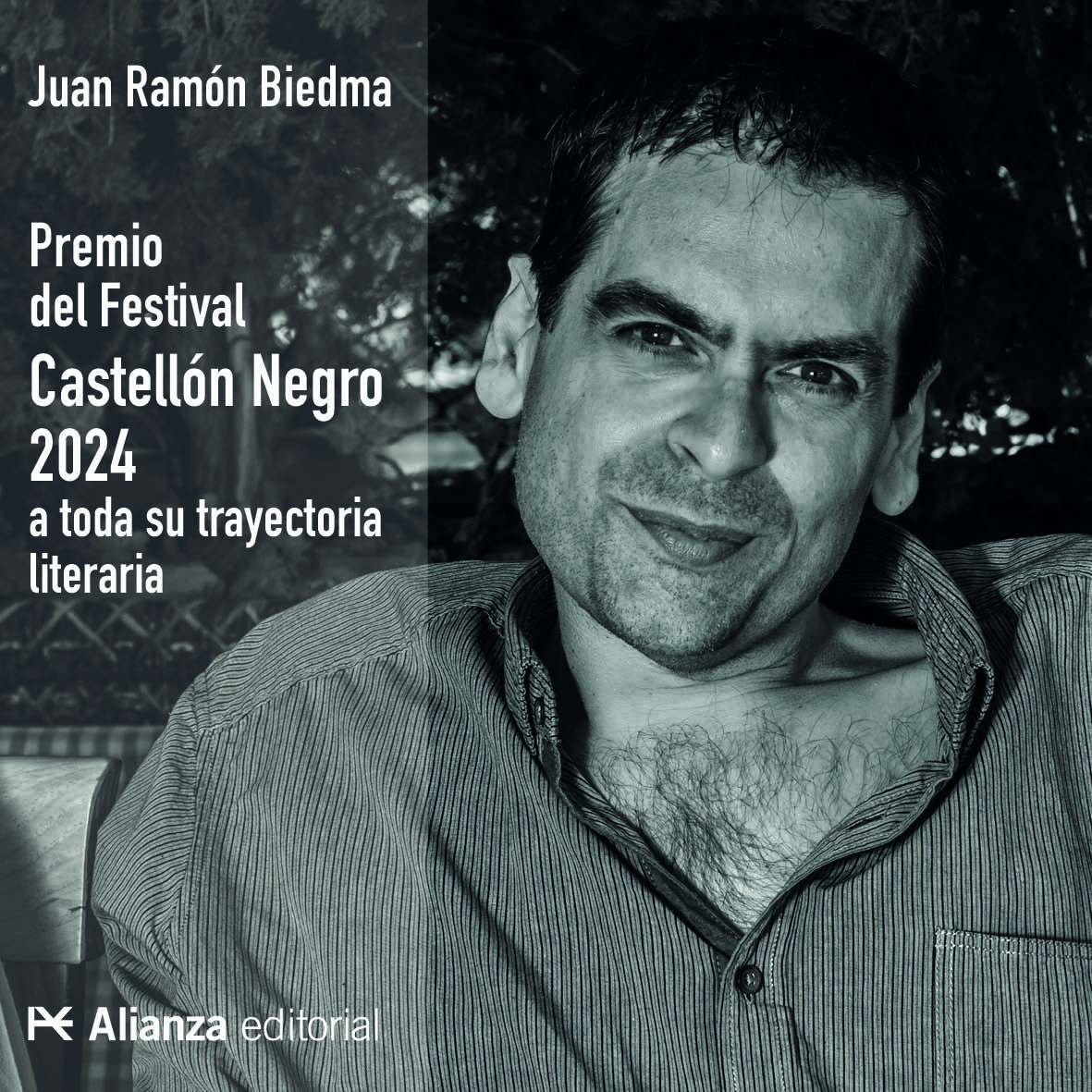 El próximo 24 de febrero Juan Ramón Biedma recibirá el Premio del Festival Castellón Negro 2024 a toda su trayectoria.
