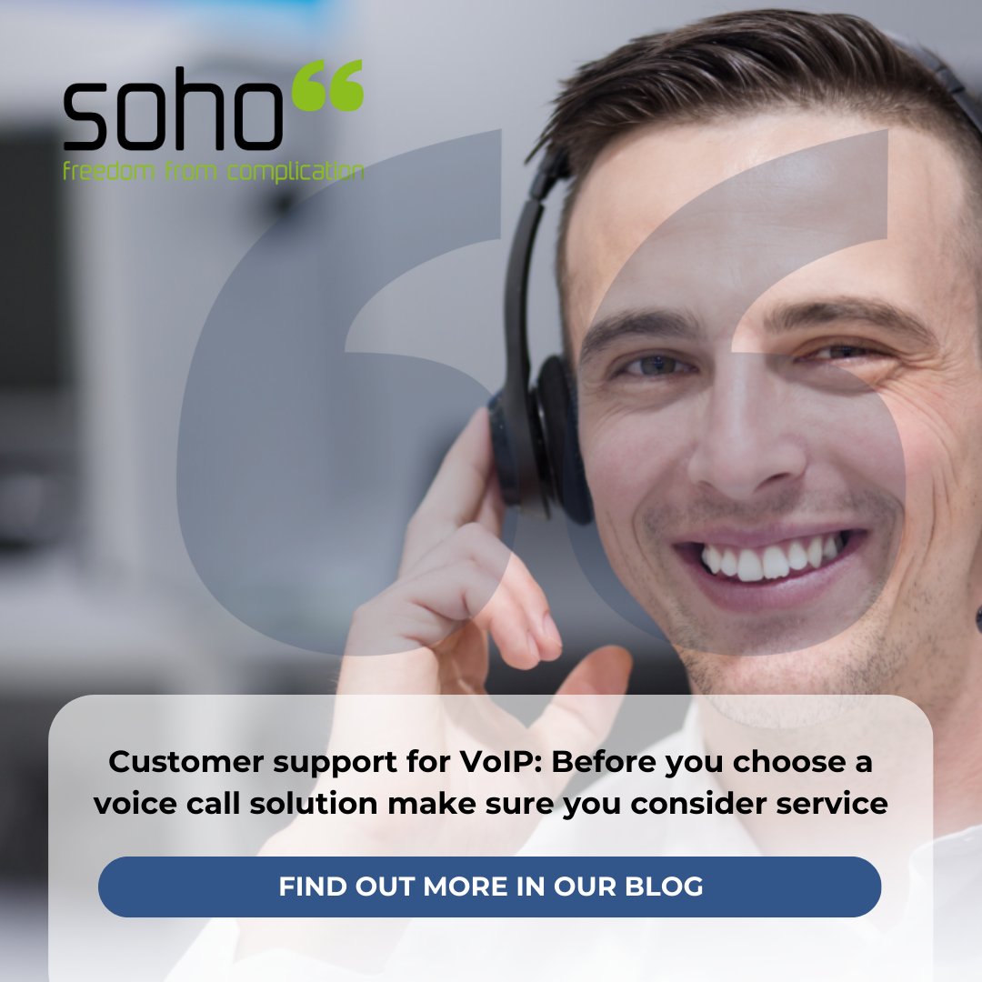soho66's tweet photo. Considering a VoIP solution for your business communication needs? Learn why customer support is crucial when choosing a voice call solution. https://t.co/RduqE0gISK

#VoIP #CustomerSupport #BusinessCommunication #TechTips https://t.co/1w7asslhX9