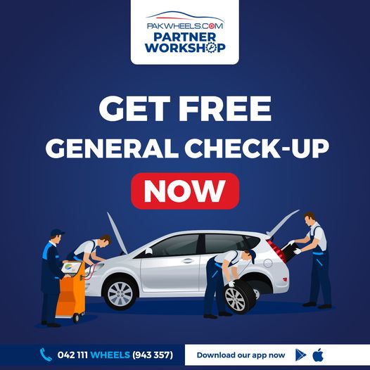 PakWheels's tweet photo. Free General Check-Up available at PakWheels Partner Workshop! 🚗✨ Don't miss out on this amazing offer! This offer is valid till 31st Jan 2024 

Submit a request here: https://t.co/UxeTCxBHMn 
Call Now At UAN: 042 111 943 357 

#PakWheels #PWPartnerWorkshop #PartnerWorkshop https://t.co/CYaY1C7jUi