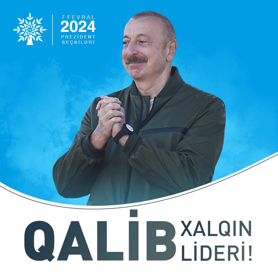Böyük Qayıdışın müəllifi!

#Prezidentseçkiləri #Seçki2024 #QalibXalqınQalibLideri