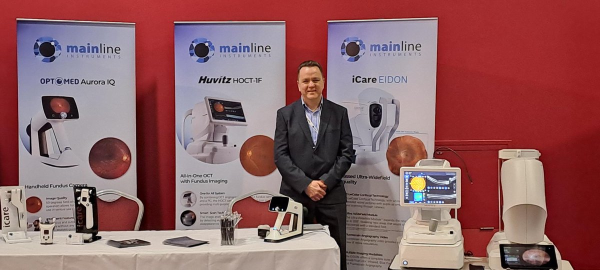 👁 We are exhibiting at SightCare 2024 today in Telford!  

We are looking forward to meeting you there!  

Come to our stand to try some of our products:
- iCare EIDON 
- OCULUS Myopia Master® 
- iCare IC100, IC200 and HOME2 
- Huvitz HOCT-1 
- Optomed Aurora IQ
