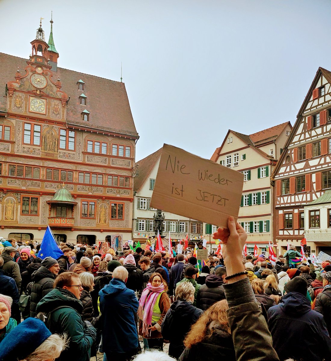 Tübingen was standing strong against the right on Saturday. #WirsinddieBrandmauer #NieWiederIstJetzt #fckafd