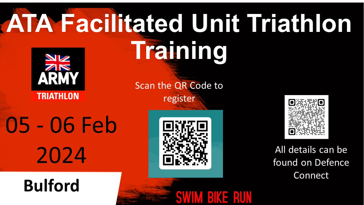 📢 ATA Facilitated Unit Triathlon Training Admin Instruction can now be found on Defence Connect. jive.defencegateway.mod.uk/events/168392

<a href="/ArmySportASCB/">Army Sport</a>