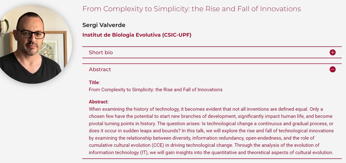 acorralcrm's tweet photo. #CS3 #ComplexS3 Meeting in at @iec Barcelona!
Feb 22-23
Remember our great keynote speakers!
Sergi @svalver Varverde
@IBE_Barcelona CSIC-UPF
From Complexity to Simplicity: the Rise and Fall of Innovations
And remember to register no later than Feb. 11: https://t.co/nacuWR4DUL https://t.co/dWBuIjDtYr