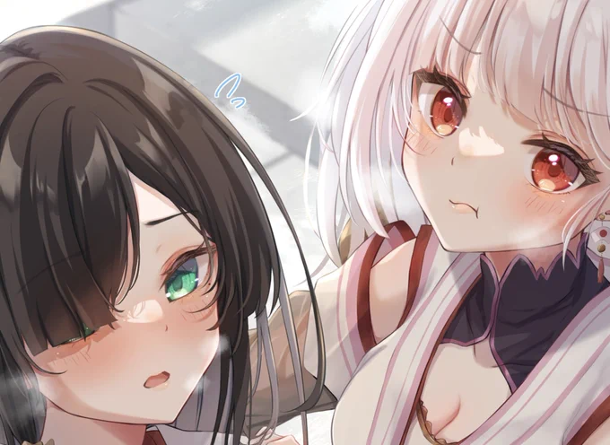 ついに先週の週末もまた公開渋ってしまった絵の一部。もう1月終わっちゃいそう……投稿待ちイラスト3枚あるのに今月1枚しか投稿できてない〜 