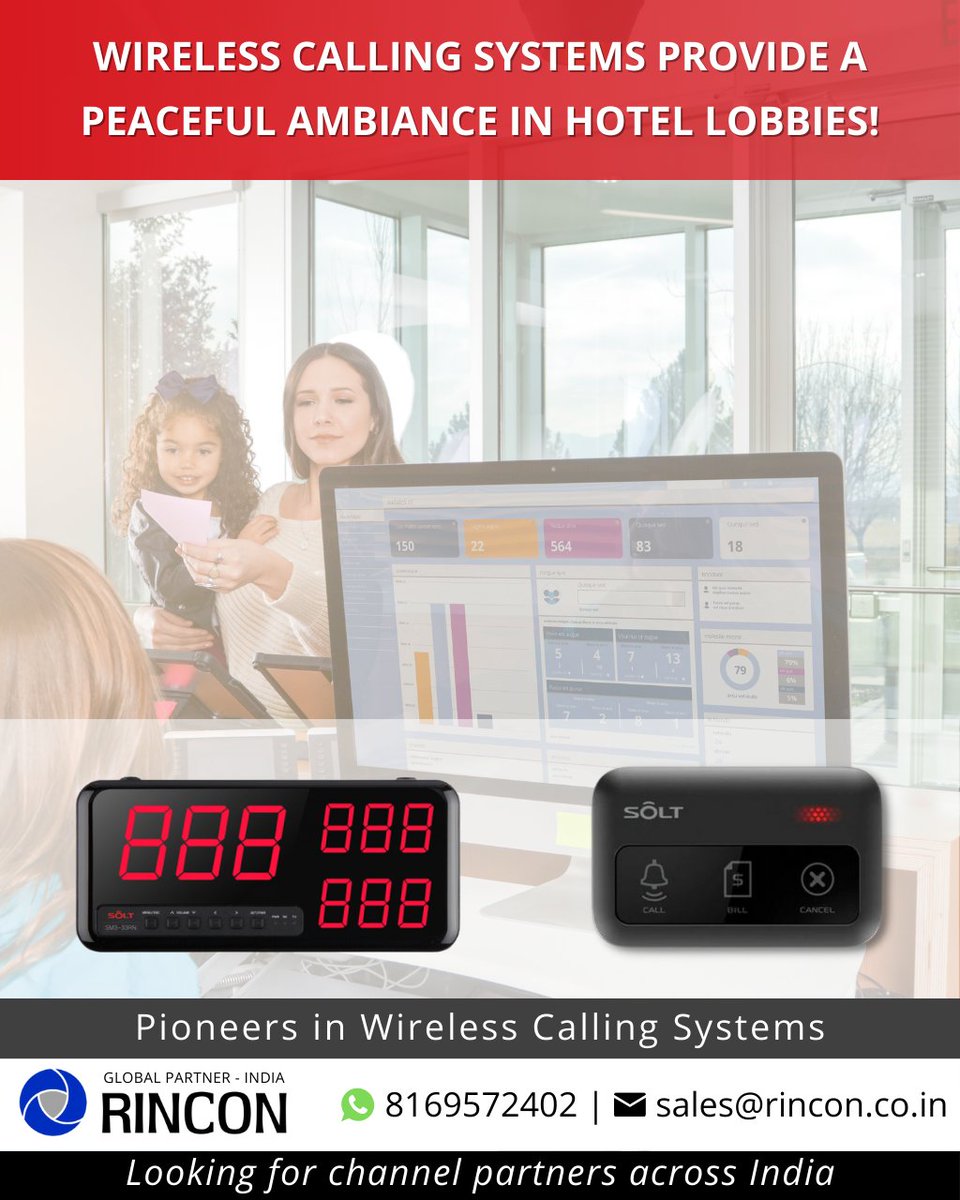 rinconindia's tweet photo. Wireless calling systems provide a peaceful ambiance in hotel lobbies! Guests can avoid the need to shout for services such as coffee as they can use the wireless system to make requests quietly and effectively. #hotels #hospitality #wirelesscalling
https://t.co/tjog9IkCuB https://t.co/BkXDISmnBu