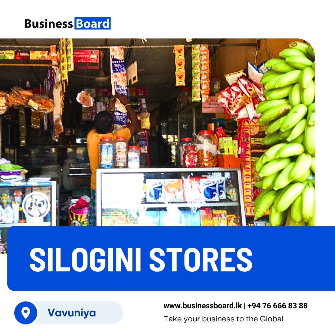 BusinessboardLk's tweet photo. வவுனியாவில் உள்ள Silogini Stores இனை இப்போது Google Map இலும் எமது BusinessBoard இணையத்தளத்திலும் பார்வையிடலாம்

Map: https://t.co/jrKwzc85fT
Website: https://t.co/LK8hXhQDJL

இதுபோன்றே உங்களின் வணிகத்தையும் இணையத்தில் இலவசமாக பதிவேற்றம் செய்ய
இன்றே எம்மை தொடர்பு கொள்ளுங்கள் https://t.co/AaDtFG7WJU
