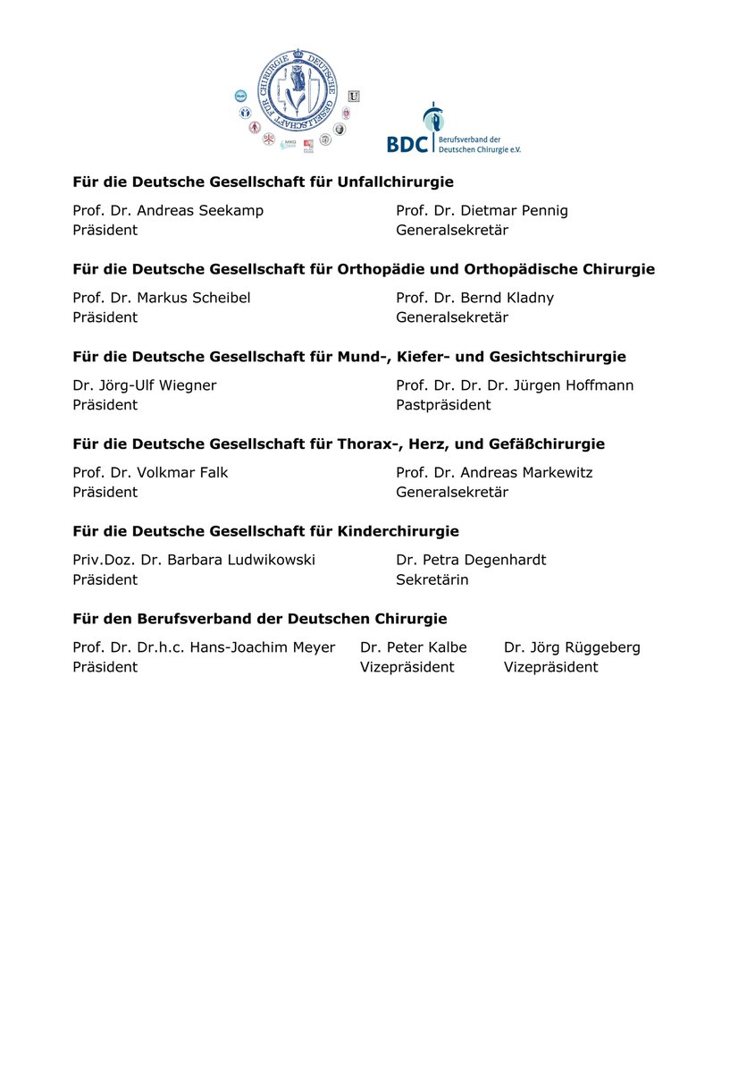 DEUTSCHE GESELLSCHAFT FÜR CHIRURGIE e.V. (DGCH) (@dckongress) on Twitter photo Gemeinsam mit dem
<a href="/BDC_Chirurgen/">BDC Chirurgie</a> - aus aktuellem Anlass: Eintreten für unsere Grundüberzeugungen. ➡️bit.ly/4beiTbc Gemeinsam mit dem
<a href="/BDC_Chirurgen/">BDC Chirurgie</a> - aus aktuellem Anlass: Eintreten für unsere Grundüberzeugungen. ➡️bit.ly/4beiTbc