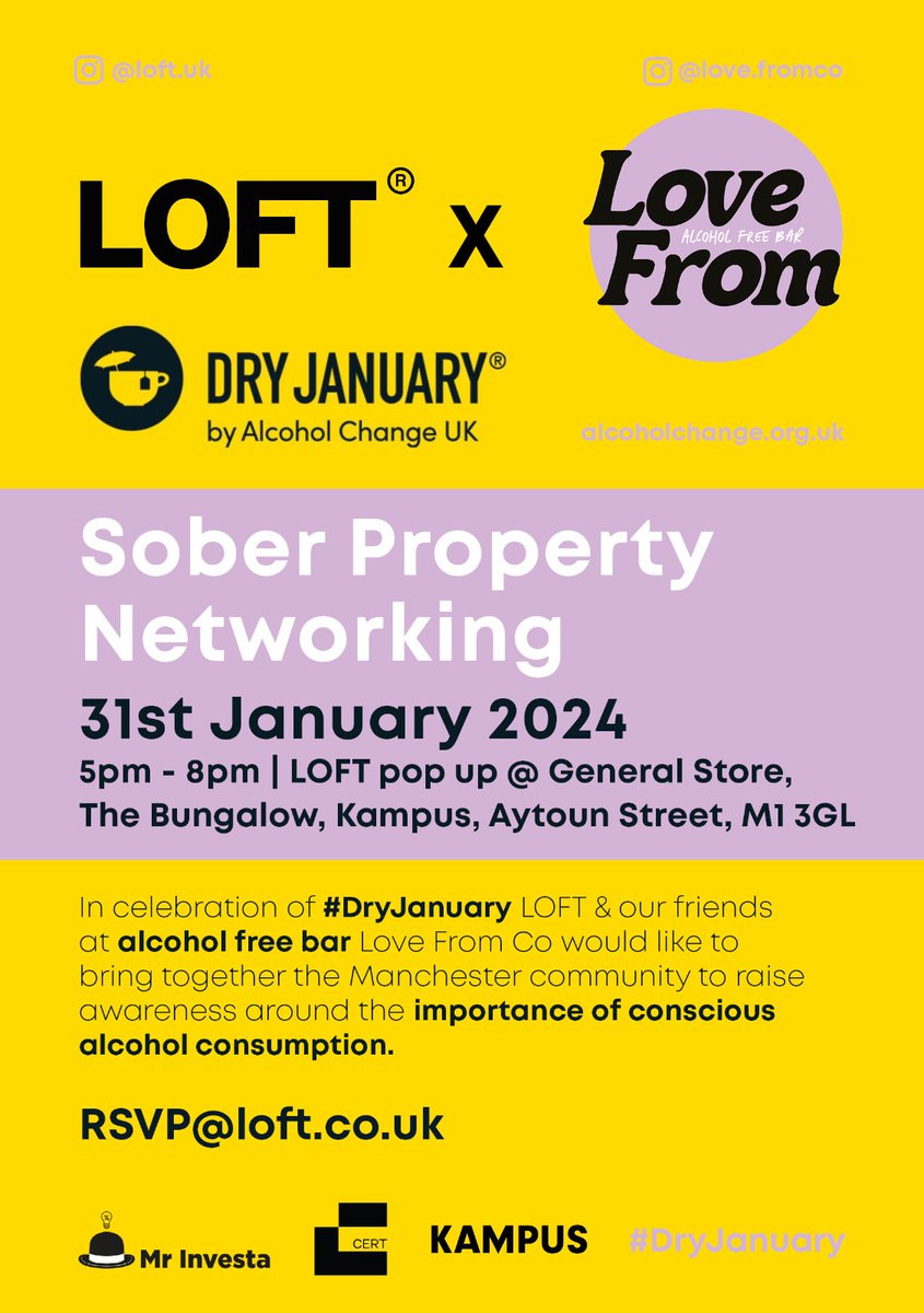 This week is the Sober Property Networking event in celebation of #DryJanuary, our Head of Property Management, Paul Shakeshaft will be speaking at the event <a href="/_LOFTuk/">LOFT</a>