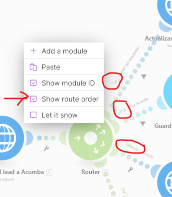 No me había dado cuenta, pero en <a href="/make_hq/">Make</a> ya se puede mostrar el orden en el que se ejecutan las "ramas" del módulo Router.

Especialmente útil para seguir el flujo de una automatización.
