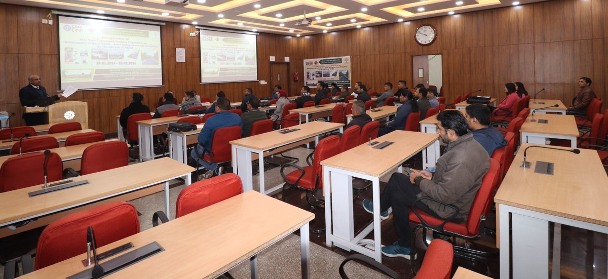 CSIRCRRI's tweet photo. @CSIRCRRI is organising customised training program on "Maintenance of Rural Roads - Road Asset Management and Budgeting", January 29, 2024 to February 02, 2024 for the capacity building of Engineers of #NRIDA https://t.co/BlyGo34Qyn
