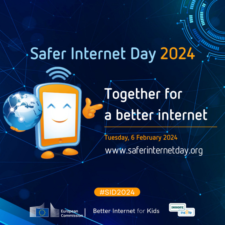 🎉🌐Get ready for the #SaferInternetDay! 🌐🎉 📆Observed on Tuesday, 6 February 2024, worldwide, on this day, we come together for a better internet, raising awareness of the online issues that matter to us. Find out more about #SID2024👉saferinternetday.org
