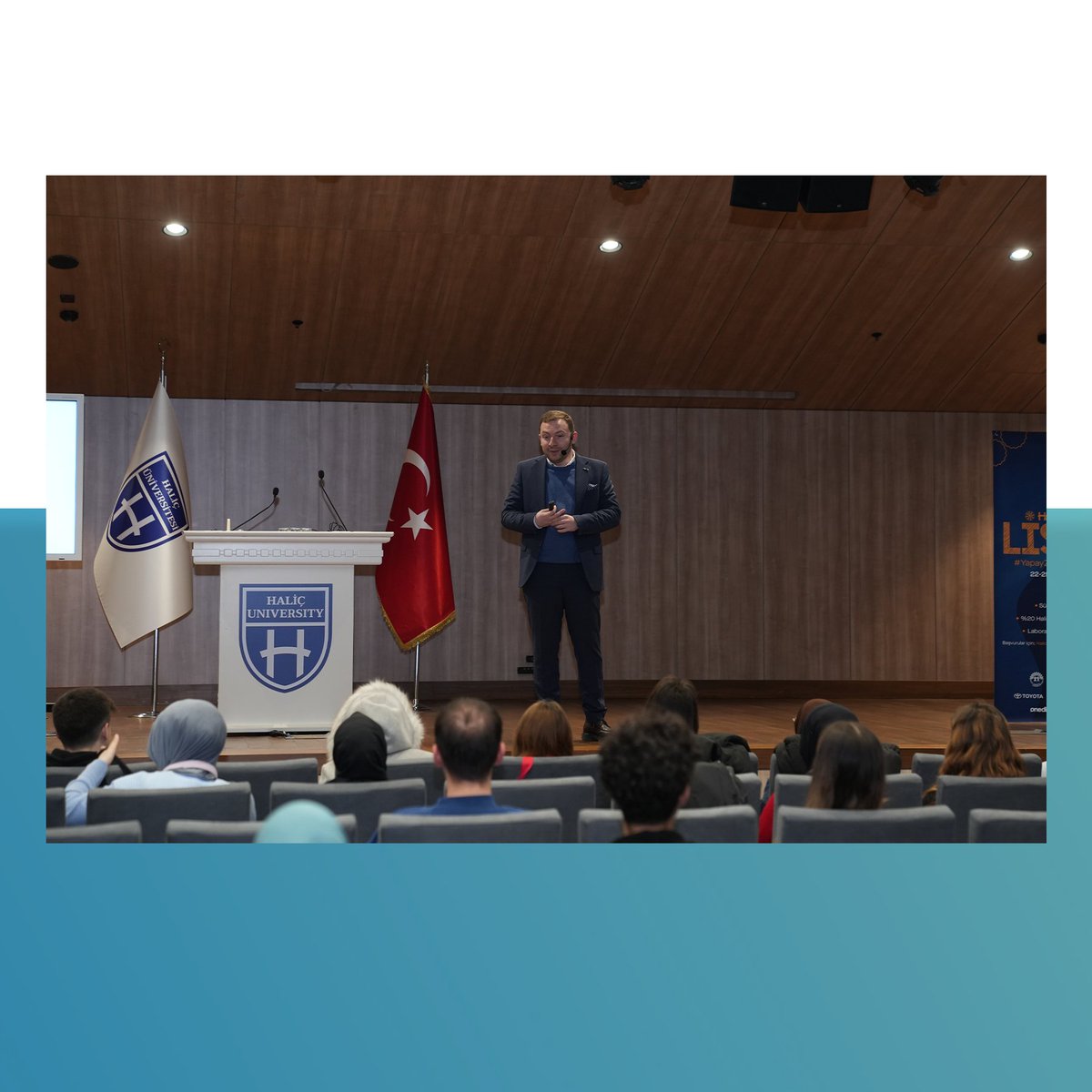 aipaturkey's tweet photo. Kurucumuz ve Başkanımız Zafer Küçükşabanoğlu Haliç Üniversitesinin düzenlediği Haliç Fest'24 Lise Kış Okulu'na konuşmacı olarak katıldı.

Our founder and Chairman Zafer Küçükşabanoğlu participated as a speaker at the Haliç Fest'24 High School Winter School organized by Haliç University.

#aipaturkey #ai #yapayzeka 🧠🤖🦾