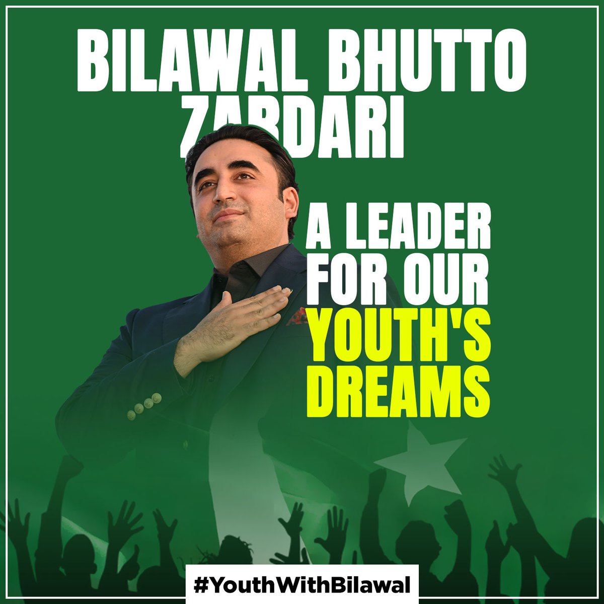 A leader for our youth's dreams! 💚
#YouthWithBilawal <a href="/BBhuttoZardari/">Bilawal Bhutto Zardari</a>