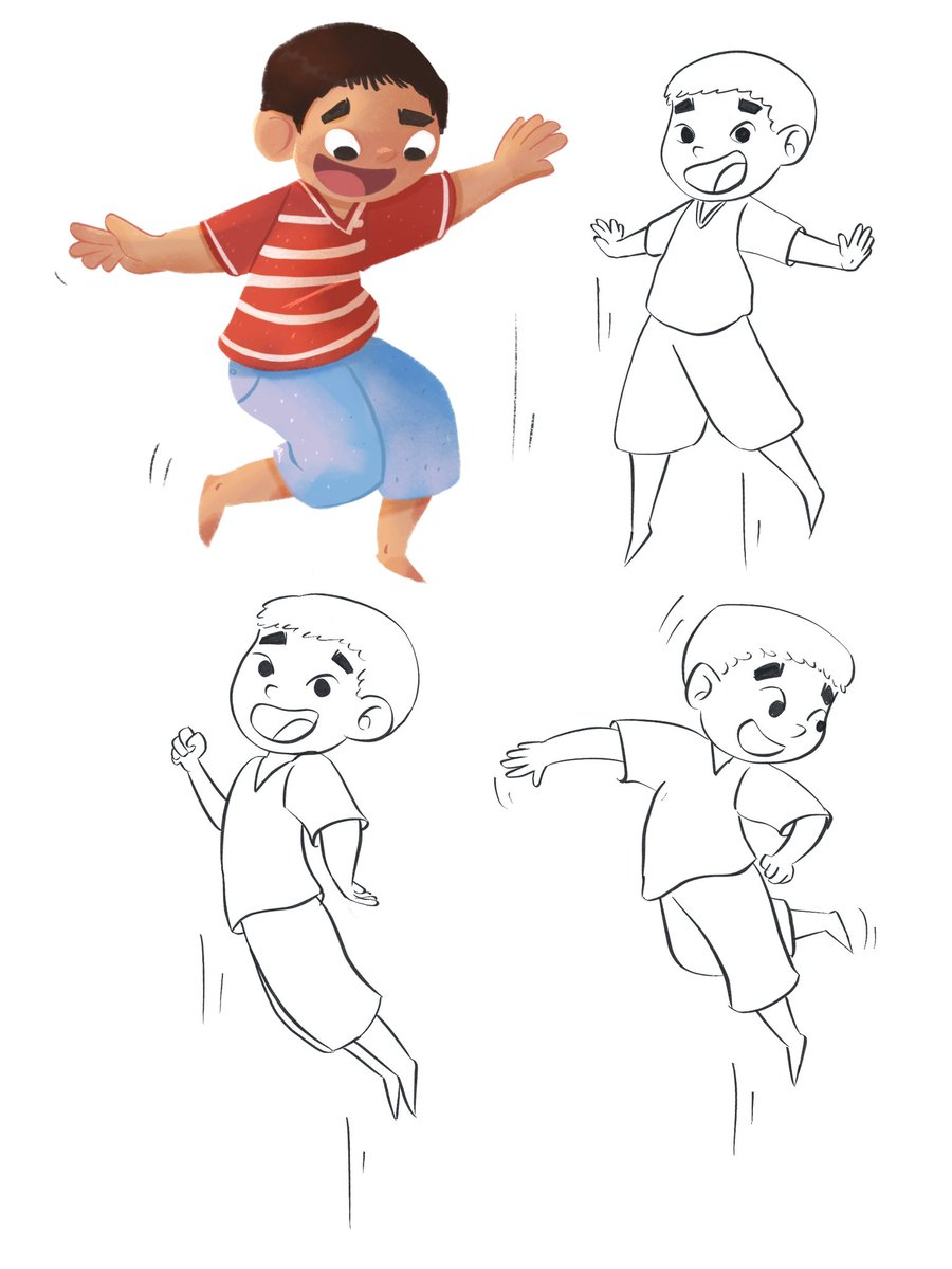 Some pose study from Pinterest #characterdesign #kidlitart