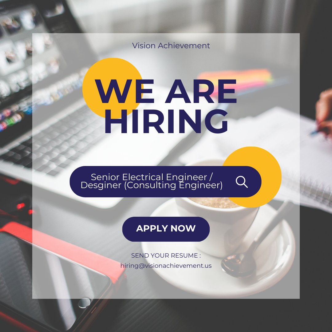 🚨 Senior Electrical Engineer
📍 Madison
⭐️ Wisconsin PE status/ Design of Engineering Systems licence (or ability to obtain one in 6 months)

email hiring@visionachievement.us for full job description, benefits, and requirements

#electricalengineer #nowhiring #engineeringjobs