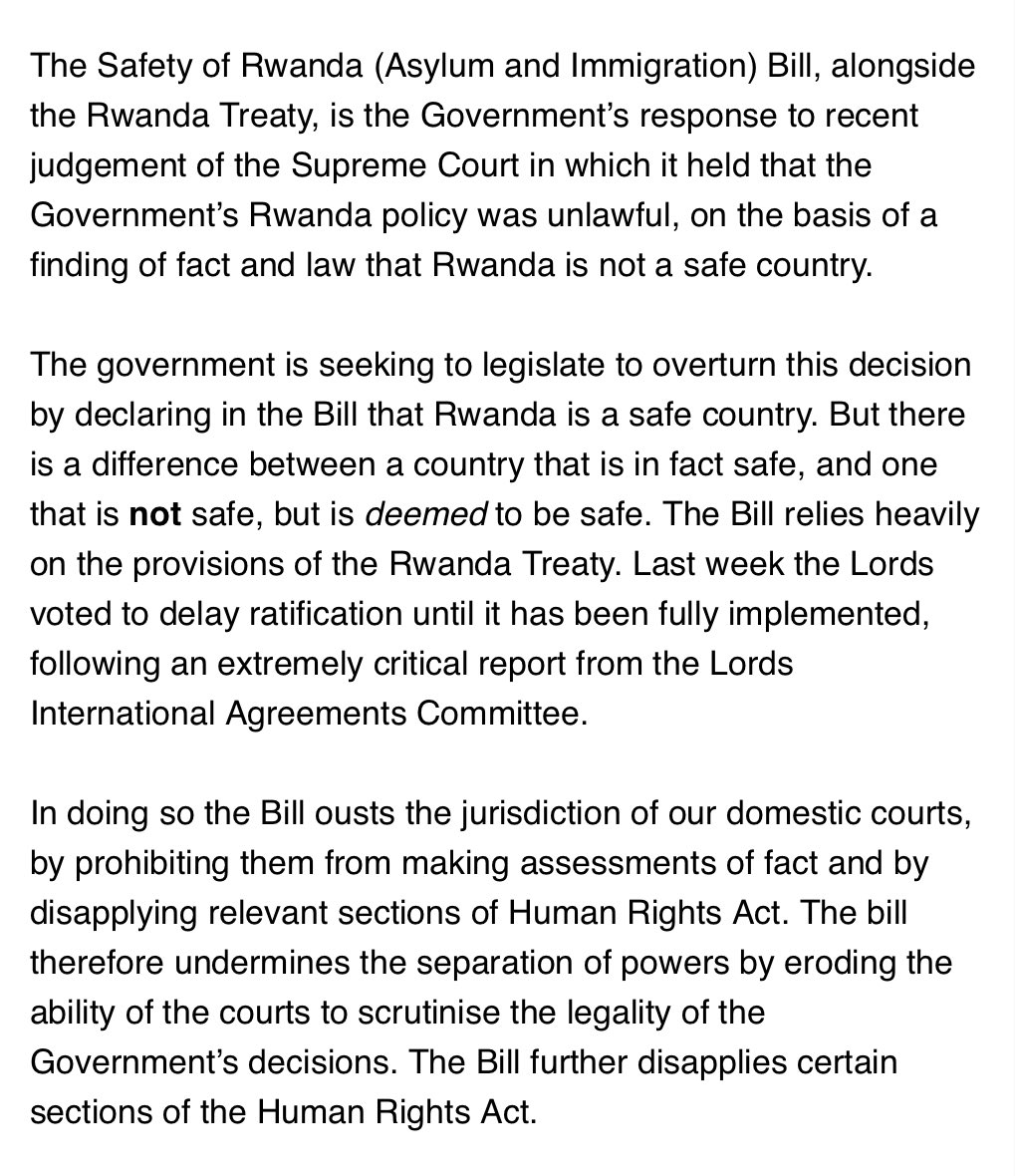 LordRennard's tweet photo. Tonight I and my ‘noble friends’ in the @LibDemLords will be supporting our motion in the name of Lord German @mjgerman to block the expensive, unworkable, and immoral Rwanda Bill. The vote will be 10 - 10.30 pm. https://t.co/ecZmTO27rS