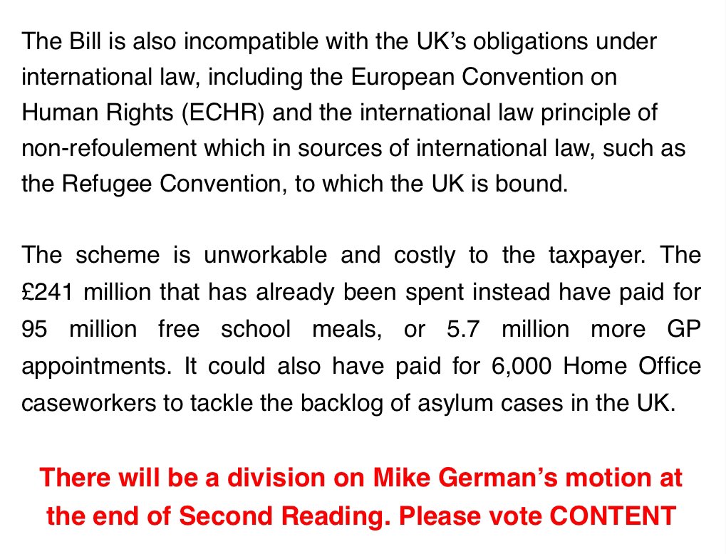 LordRennard's tweet photo. Tonight I and my ‘noble friends’ in the @LibDemLords will be supporting our motion in the name of Lord German @mjgerman to block the expensive, unworkable, and immoral Rwanda Bill. The vote will be 10 - 10.30 pm. https://t.co/ecZmTO27rS