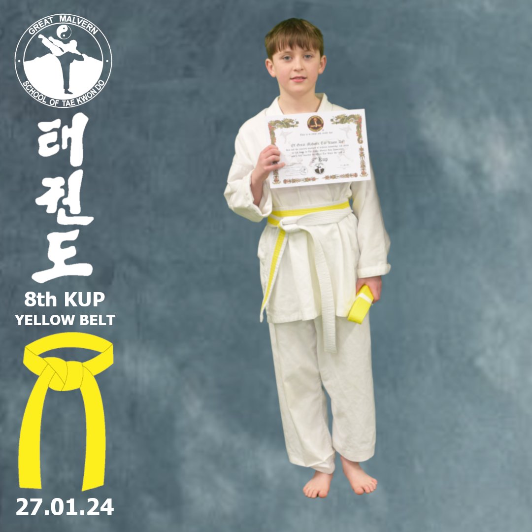 GMSTKD's tweet photo. Congratulations on earning your 8th Kup Yellow Belt. https://t.co/LSKGPdvBqD