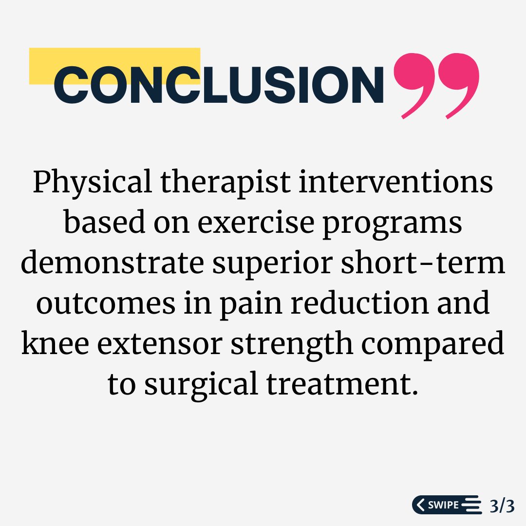 PhysioKeys's tweet photo. Physical Therapist Interventions Versus or Combined with Surgical Treatment in Nontraumatic Degenerative Meniscal Pathology: A Systematic Review and Network Meta-Analysis

https://t.co/7pF2U2wDyQ?

#physiotherapy #PhysicalTherapy #physio #research https://t.co/WwQChMZC2y