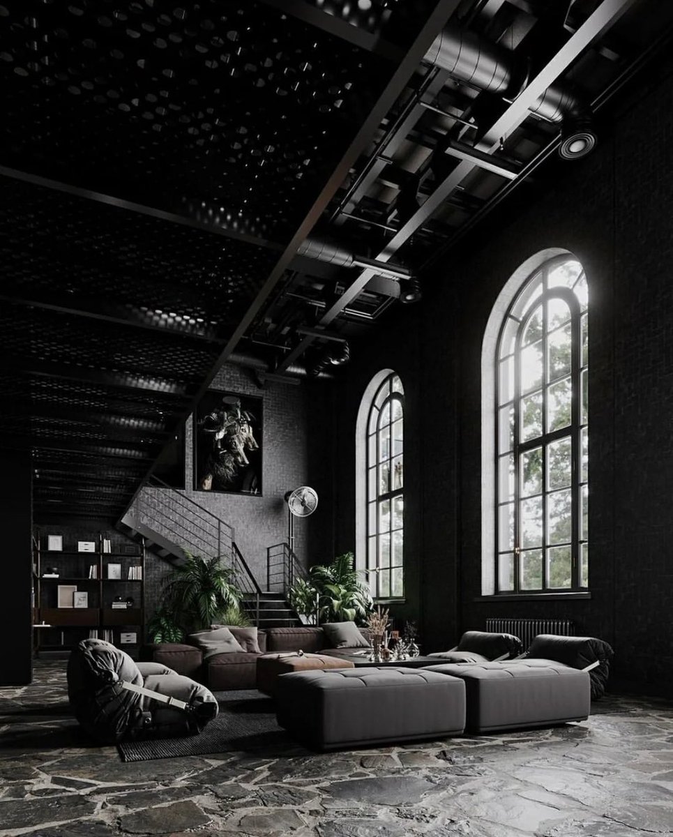 HOUSEPORN___'s tweet photo. Dark interior. https://t.co/IFSZ8wPO2n