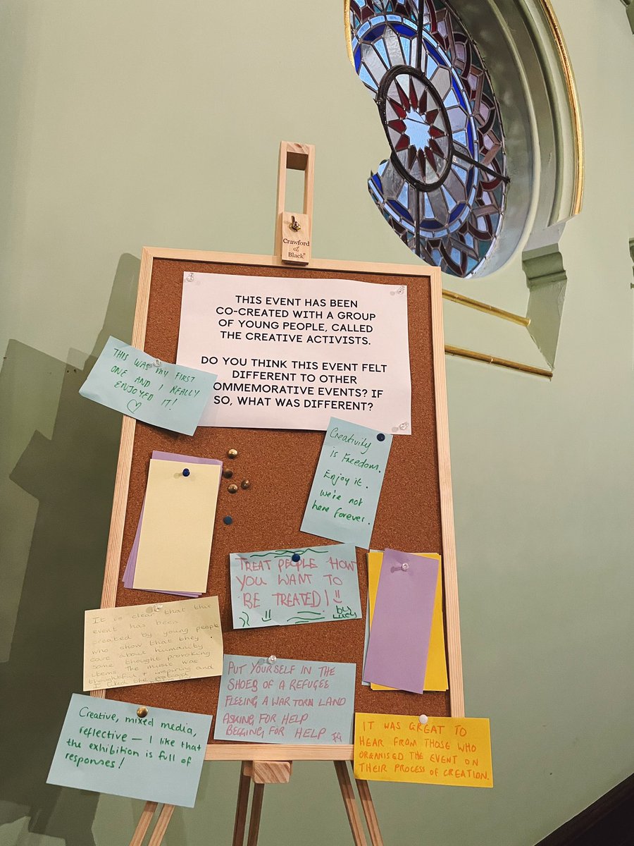 mcrjewishmuseum's tweet photo. Thank you to everybody who visited us yesterday as part of our Museum Open Day, marking #HolocaustMemorialDay.
And congratulations to our fantastic #CreativeActivists who co-curated the whole programme and the beautiful exhibition titled “Reflections on Freedom” 🕊️ https://t.co/qDBa5IaHLq