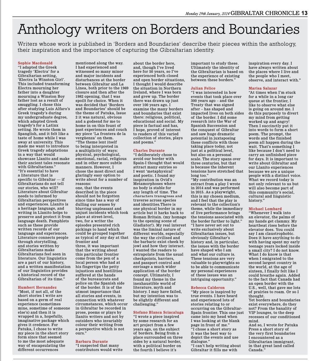 An in-depth feature in today’s Chronicle about the Patuka Press project featuring interviews with some of our recent contributors (@JulianFelice @stefanoblanca @MGSanchez @loveandecadence @GGDurante @reb_calderon @Sophieacd2001 @HumbertHernand7)