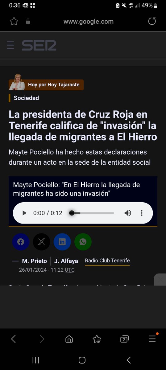 ShureFernandez's tweet photo. Estamos siendo invadidos por inmigrantes ilegales, hasta Cruz Roja lo confirma. 

Fiscalía Sanchista, aquí te espero. https://t.co/E3PQfpsPeU