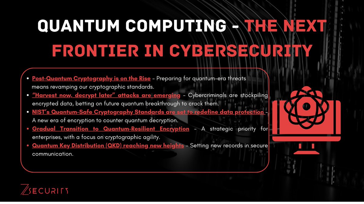 _zSecurity_'s tweet image. In 2024, the focus intensifies on post-quantum cryptography as we prepare for quantum-powered cyber threats. 

Are you ready for the era of quantum-resistant algorithms and heightened digital security? Let&apos;s explore! #quantumcomputing #cybersecurity2024 #ethicalhacking