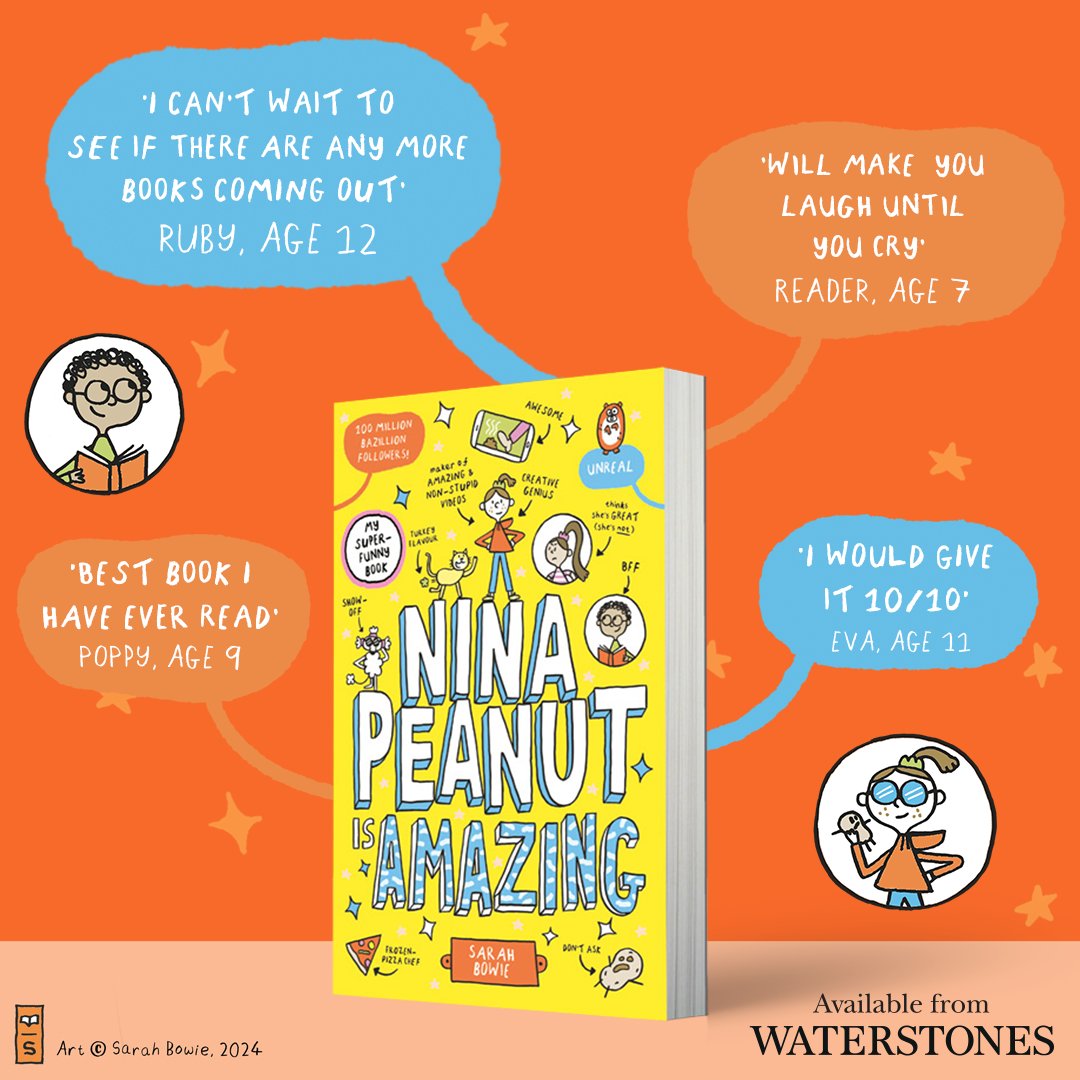 'I would give it 10/10' Eva age 11, and we agree! Nina Peanut Is Amazing, is a new, brilliantly funny series from the wonderful author & illustrator @bowie_sarah! With pets, friendships & big dreams, readers are in for lot's of fun!⭐️Preorder your copy: bit.ly/3HAG95B